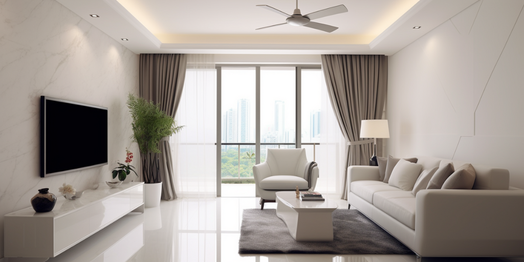 laid back modern luxury HDB living room