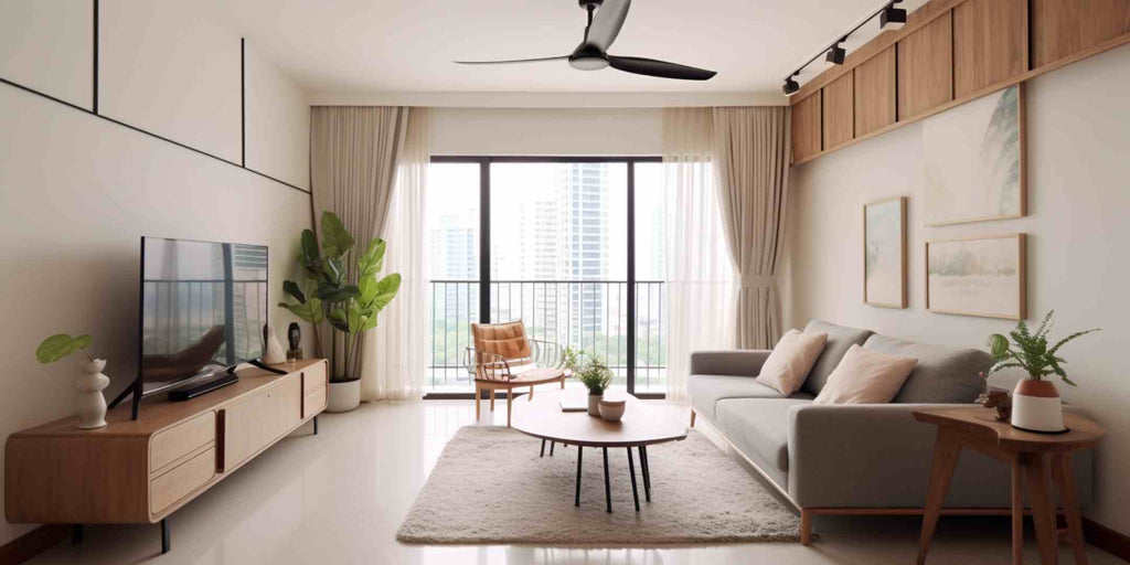 Mid-century modern HDB living room