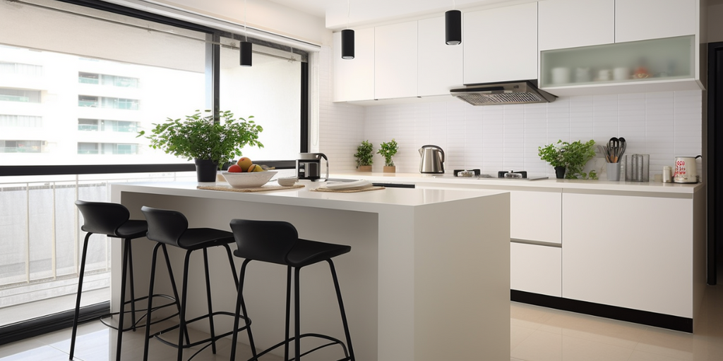 minimalist HDB modular kitchen