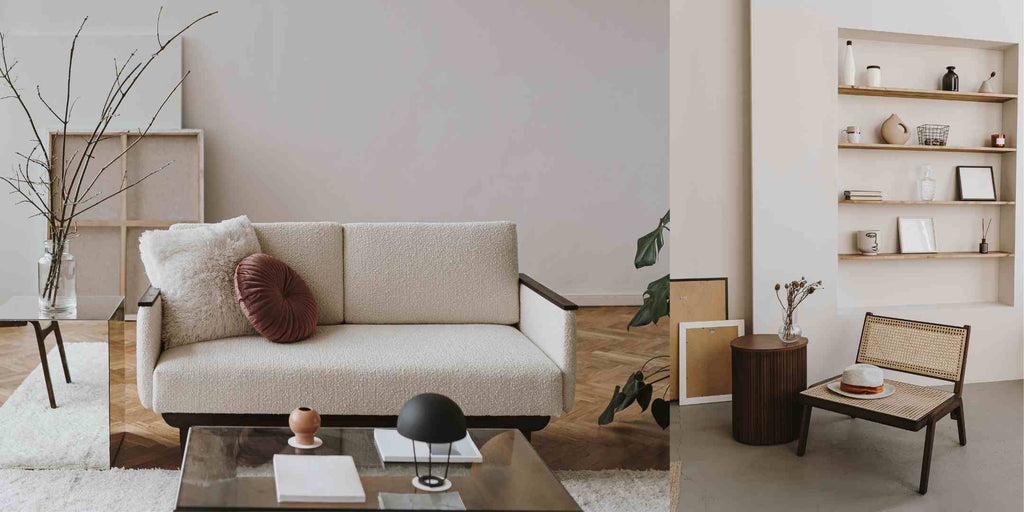 uncluttered Scandinavian living room