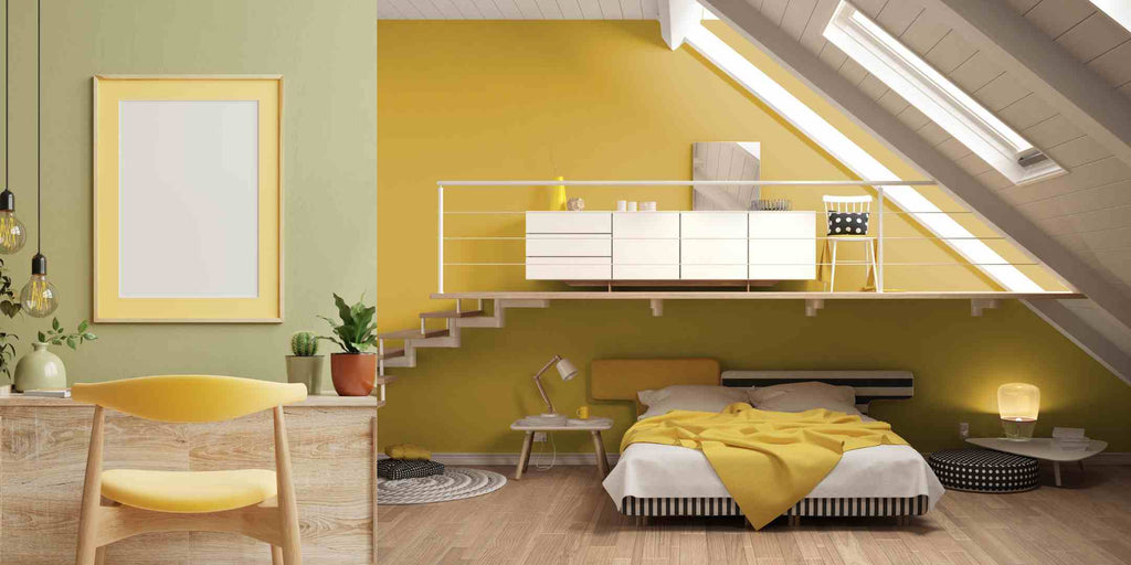 mustard yellow Scandinavian interior design colour
