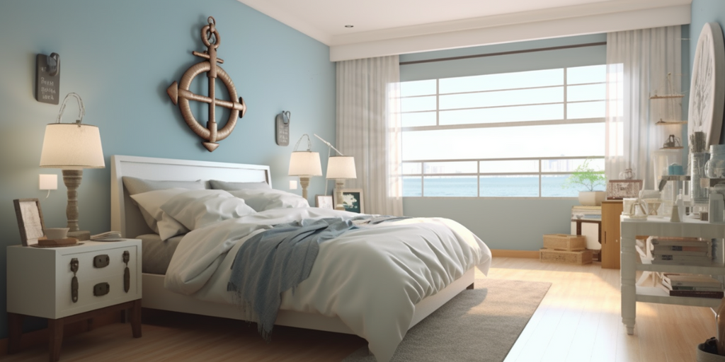 nautical themed HDB bedroom