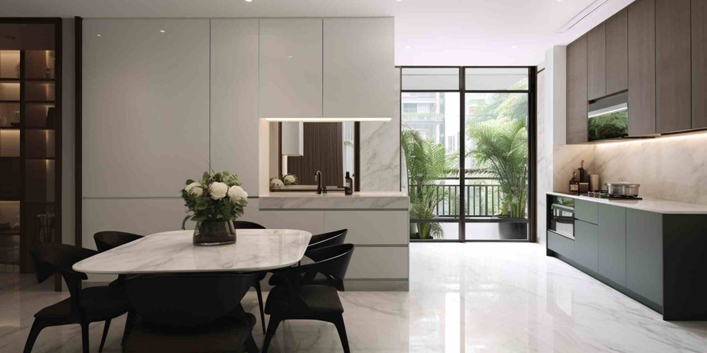 open concept HDB dining room