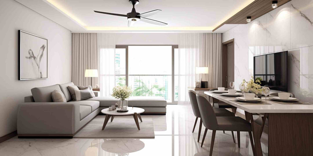 open-concept HDB living room