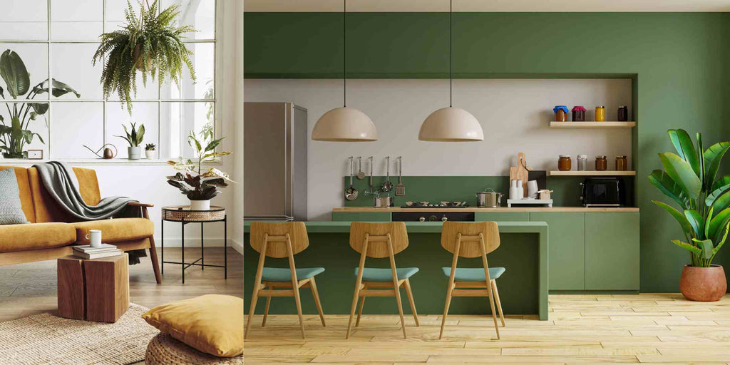 sage green Scandinavian interior design colour
