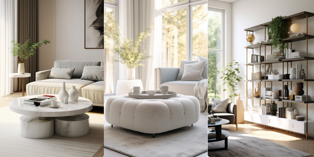 modern luxury HDB living room furniture and storage