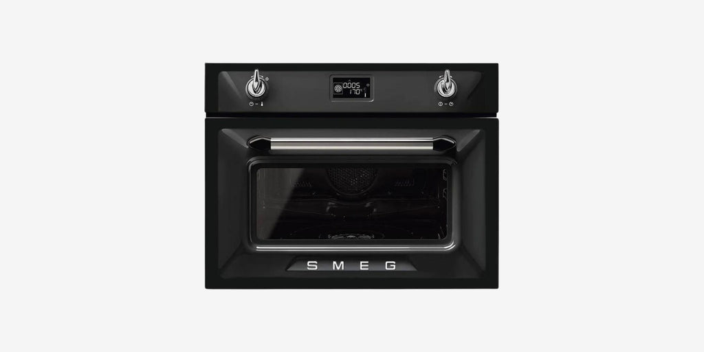 Smeg Built-in 45cm Compact Combi Steam Oven 50L SF4920VCN1 (Victoria Black)