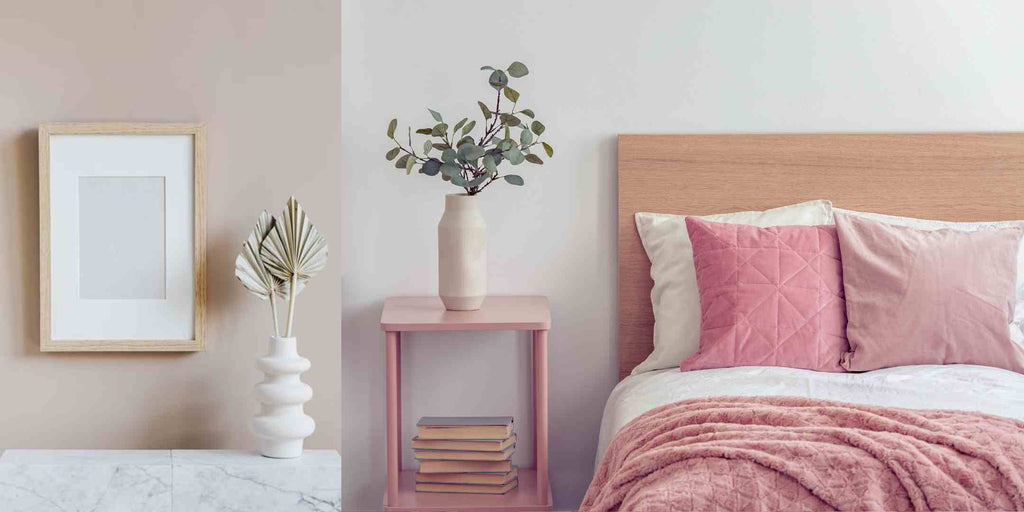 soft pink Scandinavian interior design colour