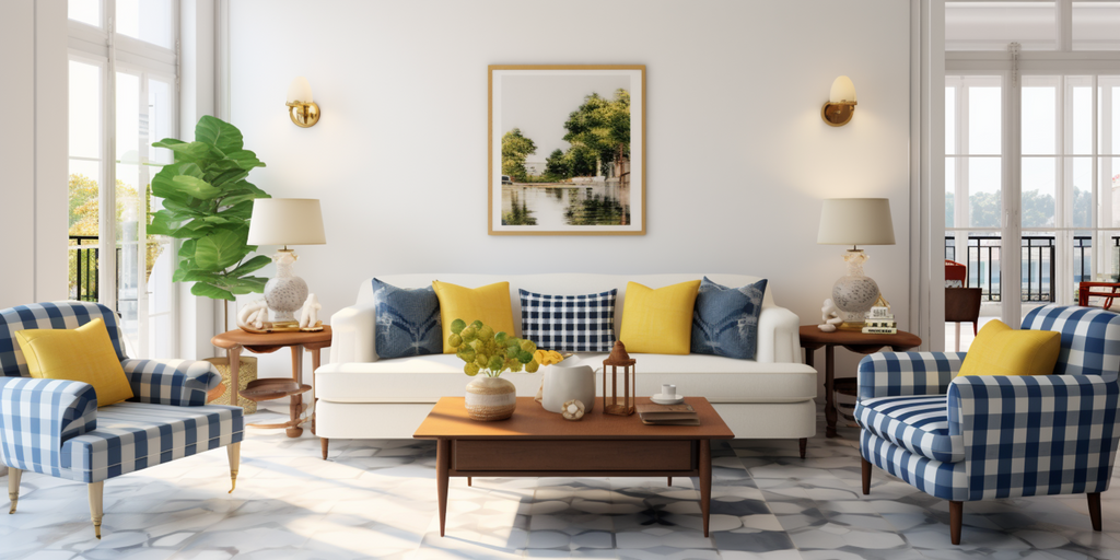 symmetrical eclectic HDB living room