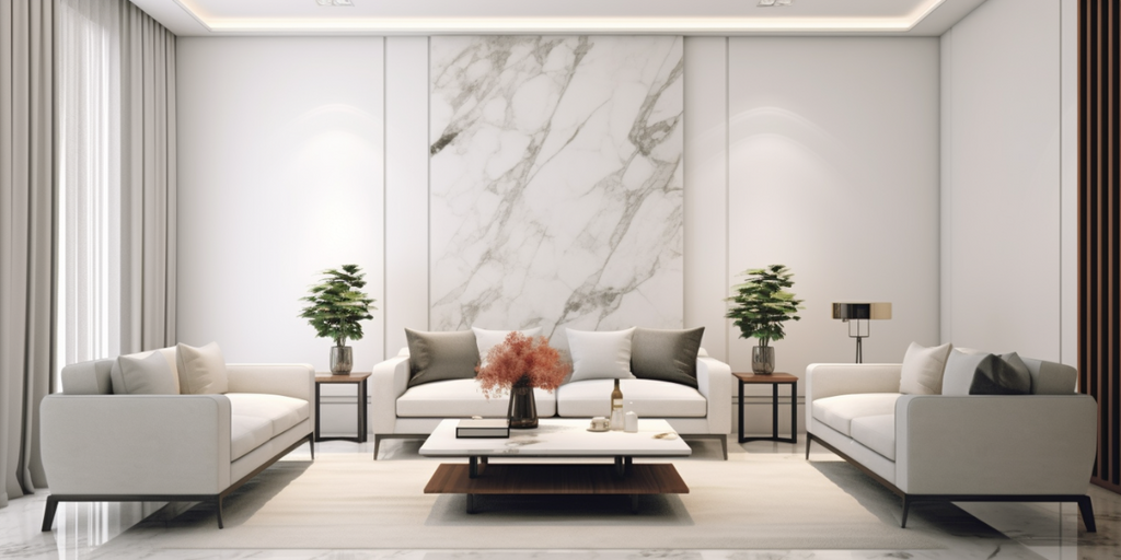 symmetrical modern luxury HDB living room