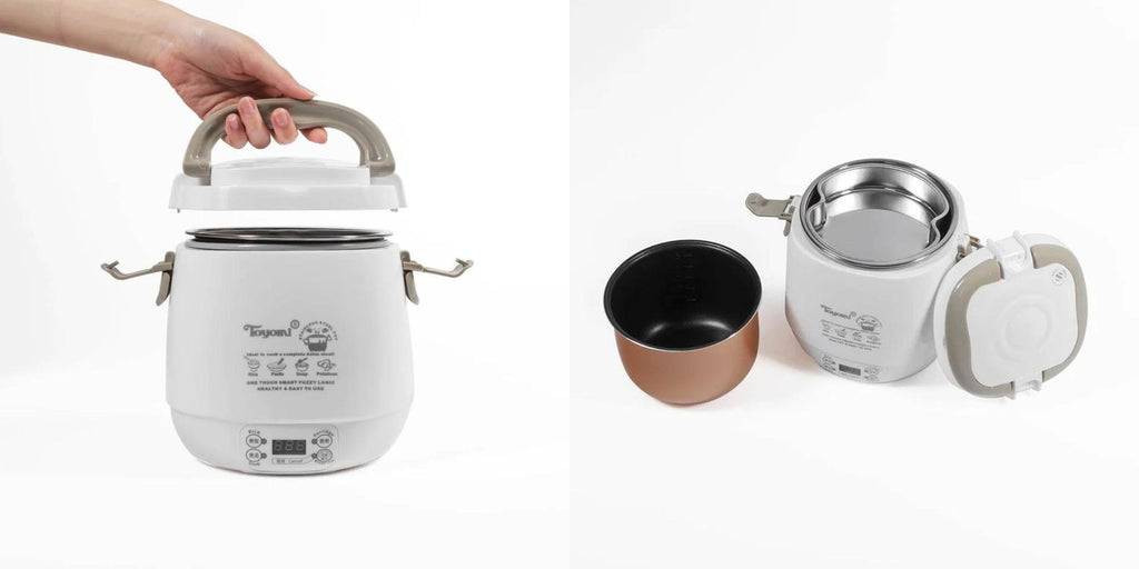 TOYOMI 0.6L Mini Rice Cooker with Duo Pot RC 818