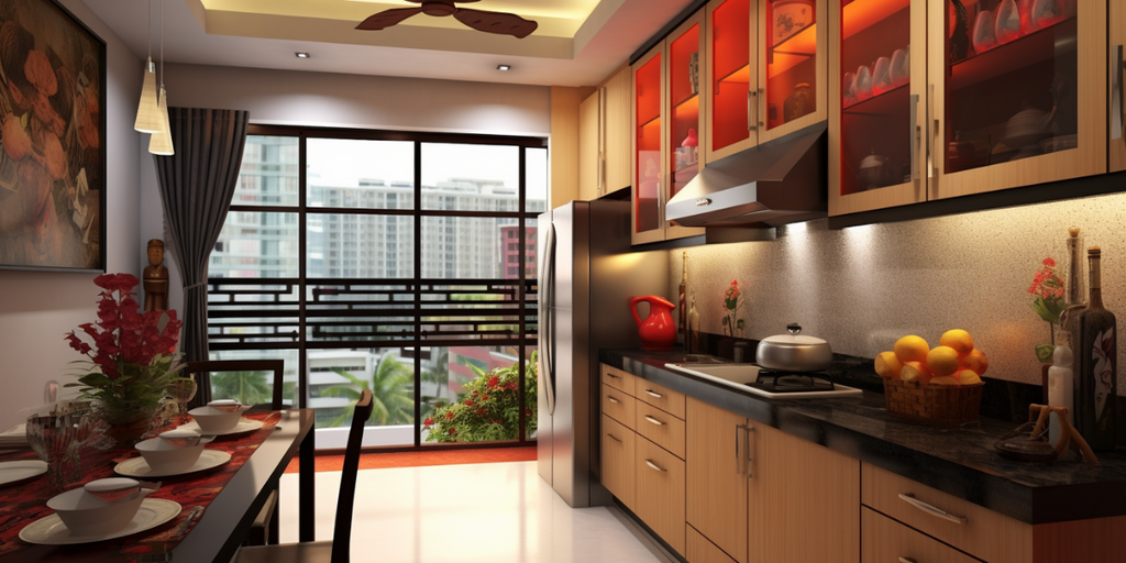 traditional inspired HDB kitchen