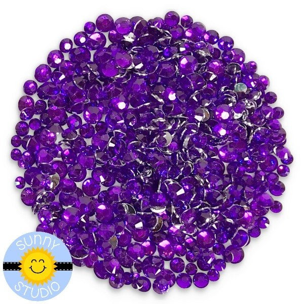 N18 10MM Purple Shiny Glass Gems