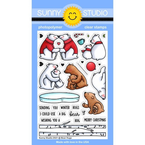 Sunny Studio Scaredy Cat 2x3 Clear Photopolymer Stamps - Sunny Studio Stamps