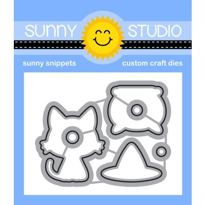Sunny Studio Stamps Bewitching Halloween Cat Metal Cutting Dies