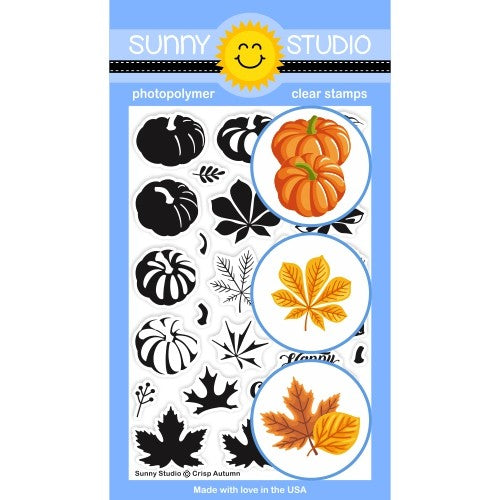 Autumn Leaves Clear Rubber Stamp Set by Katie Pertiet Ledger Stamps 10 pcs  NEW