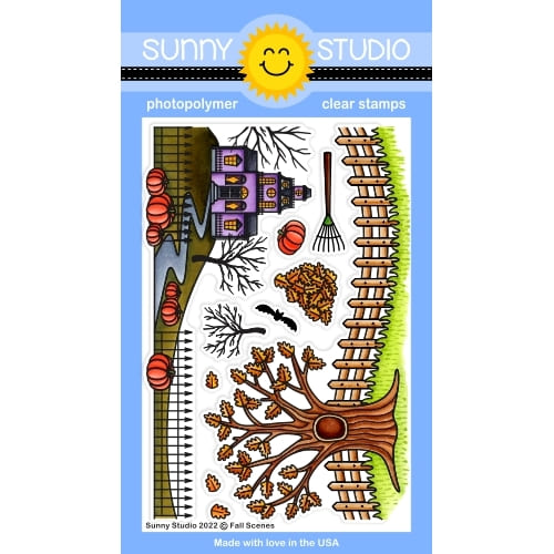 Sunny Studio 4x6 Clear Autumn Critters Fall Friends Stamps - Sunny