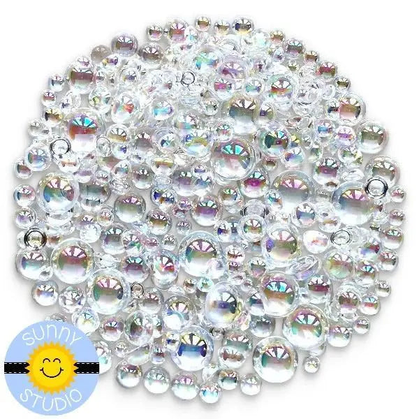 3/4/5mm Rainbow Rhinestones Kit, 15 Round Crystal Bling Colorful