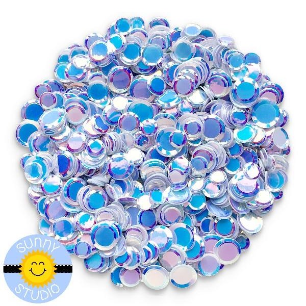 Sunny Studio Stamps Clear Iridescent Seed Beads 2mm & 3mm