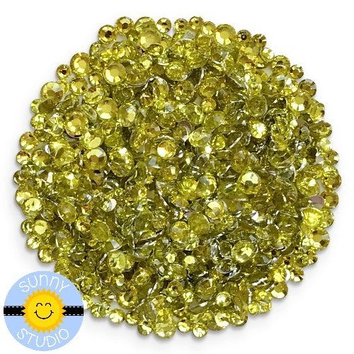 Citrine Yellow Rhinestones Glass Non Hot Fix / Glue on Gems / Crystals for  Tumblers / Flat Back / Crystals for Bedazzling