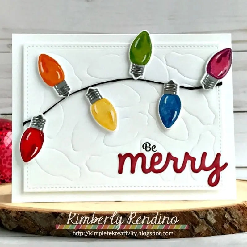 Merry Sentiments Layering Lightbulb 3x4 Photopolymer Clear Stamps ...