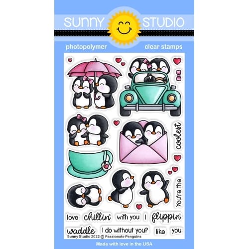 Sunny Studio Scaredy Cat 2x3 Clear Photopolymer Stamps - Sunny