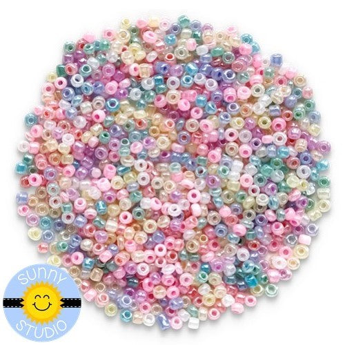 2mm Seed Beads - Transparent Iridescent (1000pcs)