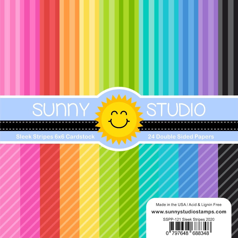 Sunny Studio Stamps Sunburst Sun Ray 6x6 Embossing Folder