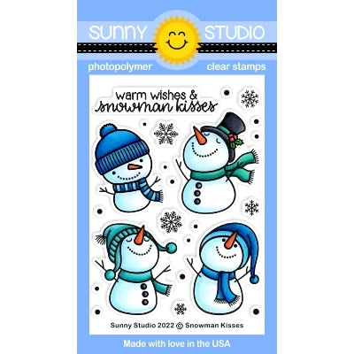 Sunny Studio Snowman Kisses 3x4 Winter Clear Photopolymer Stamps ...