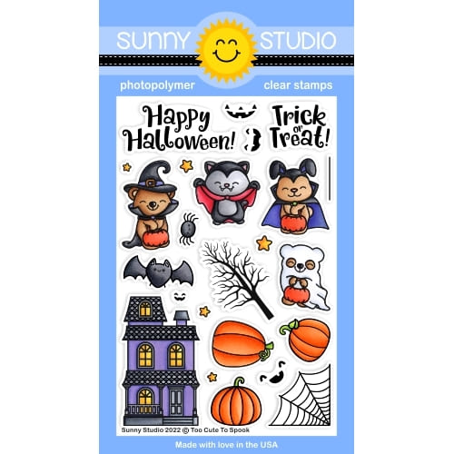 Sunny Studio 4x6 Photopolymer Clear Fall Kiddos Stamps - Sunny Studio Stamps