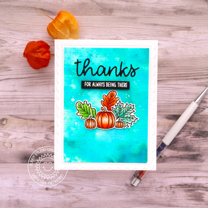 Sunny Studio Stamps Beautiful Autumn 2x3 Photo-polymer Clear Stamp Set