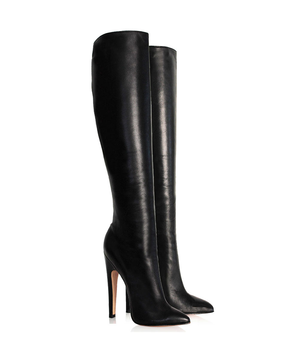 Tuffa Black · Charlotte Luxury Boots · Luxury High Heel Pointy Boots ...