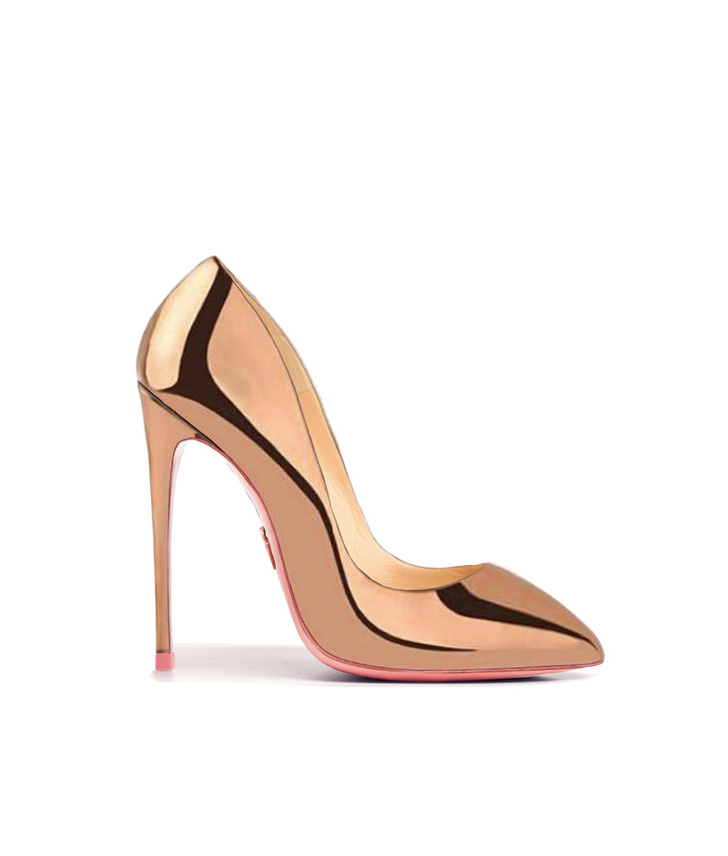 rose gold patent shoes