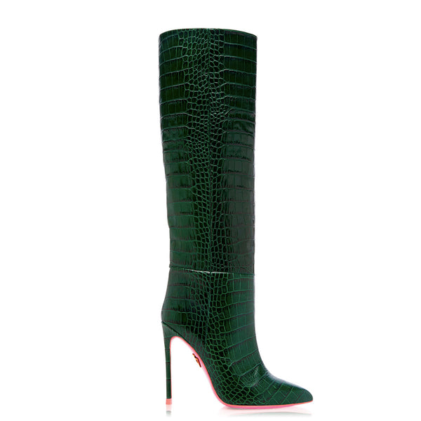 green croc booties