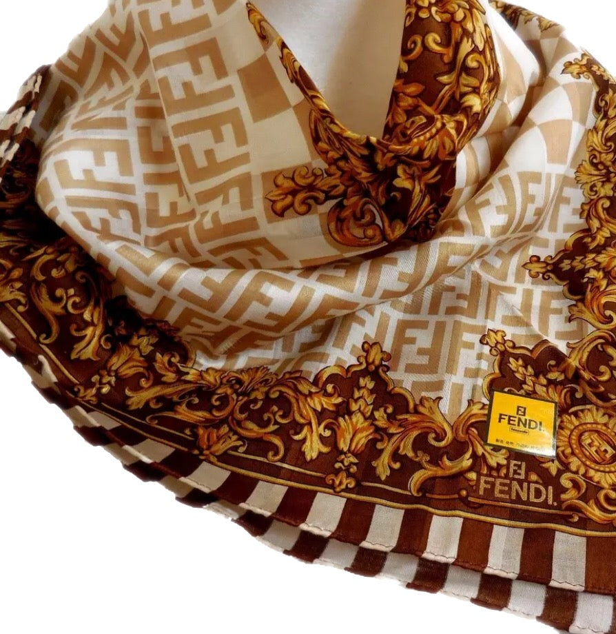 fendi silk head scarf