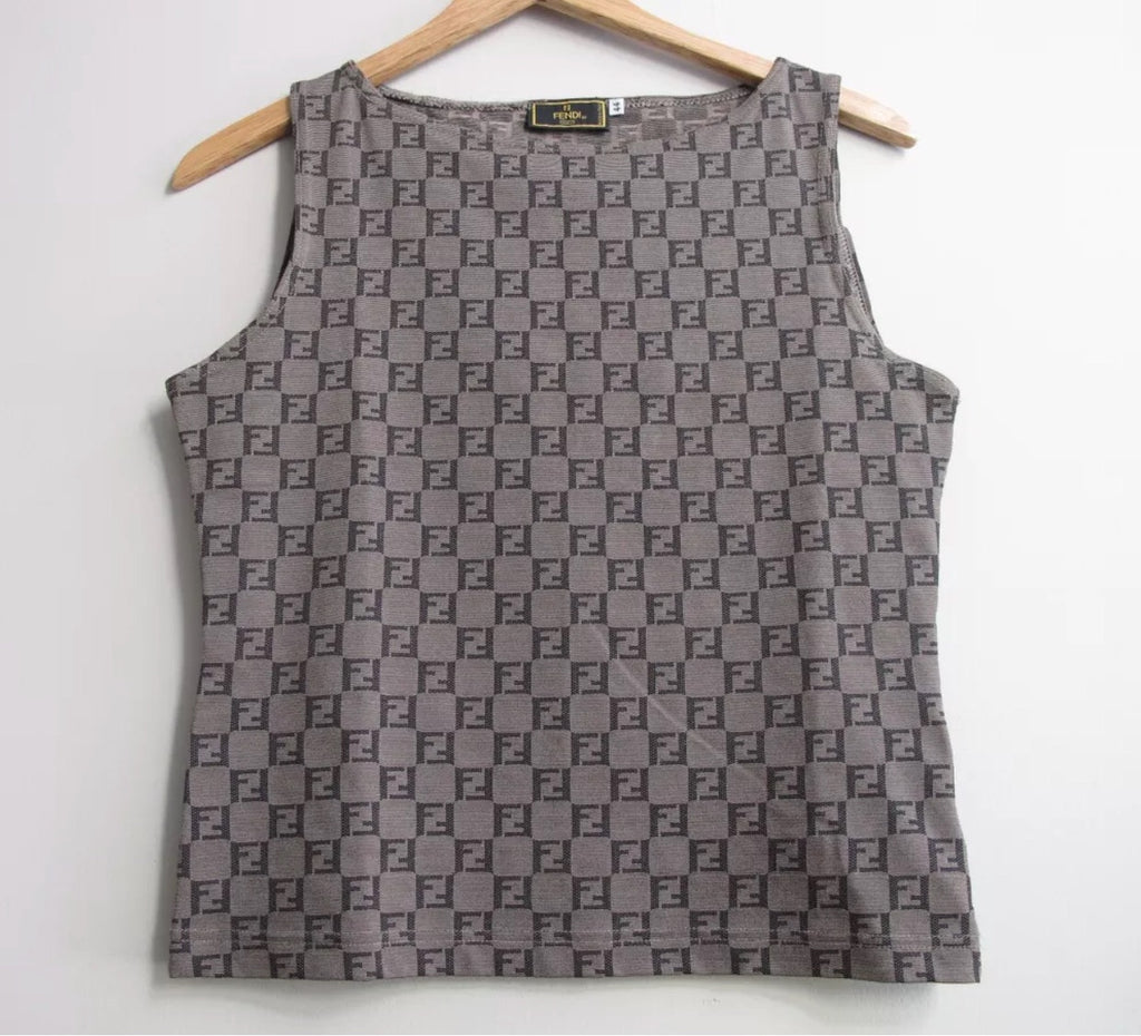 fendi logo tank top