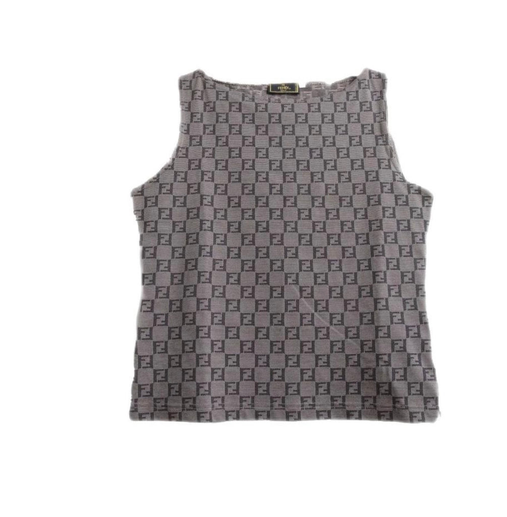 fendi logo tank top