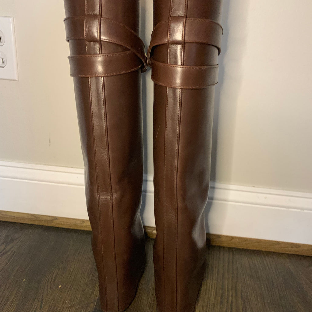 Knee high GIVENCHY shark lock boots, 38 