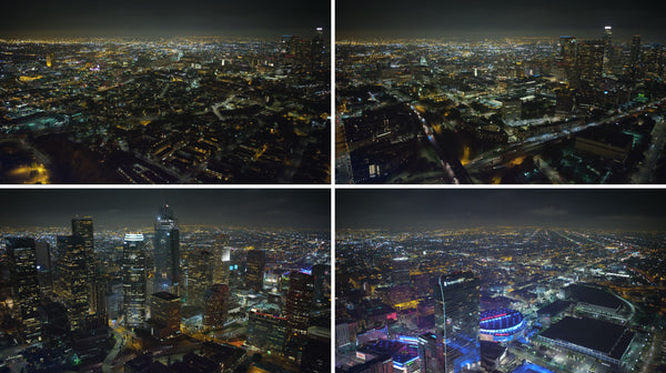Apple TV Aerial screen saver Los Angeles at night