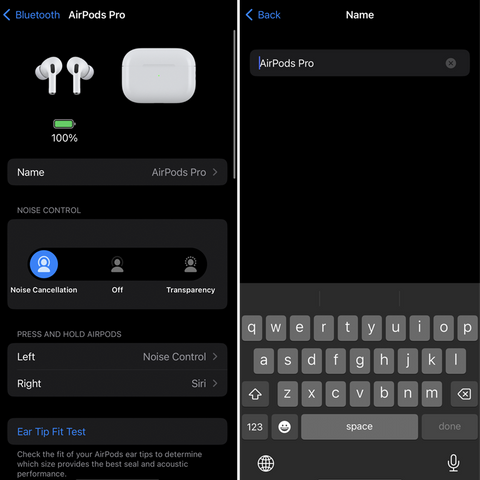 Passen Sie den Namen Ihrer AirPods Pro an