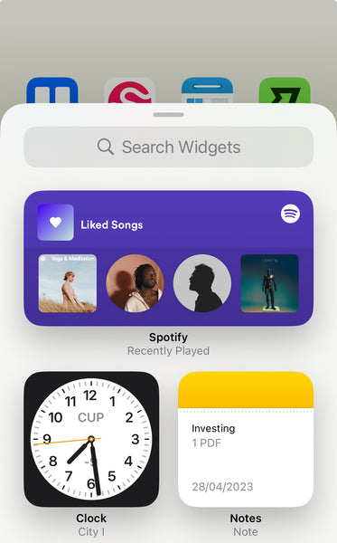 choose an Interactive Widgets on iOS 17