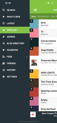 Search music with Hype Machine for iPad