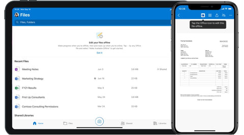 Microsoft OneDrive für das iPad