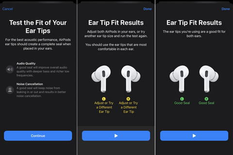 AirPods Pro 2 Ear-Tip-Passformtest