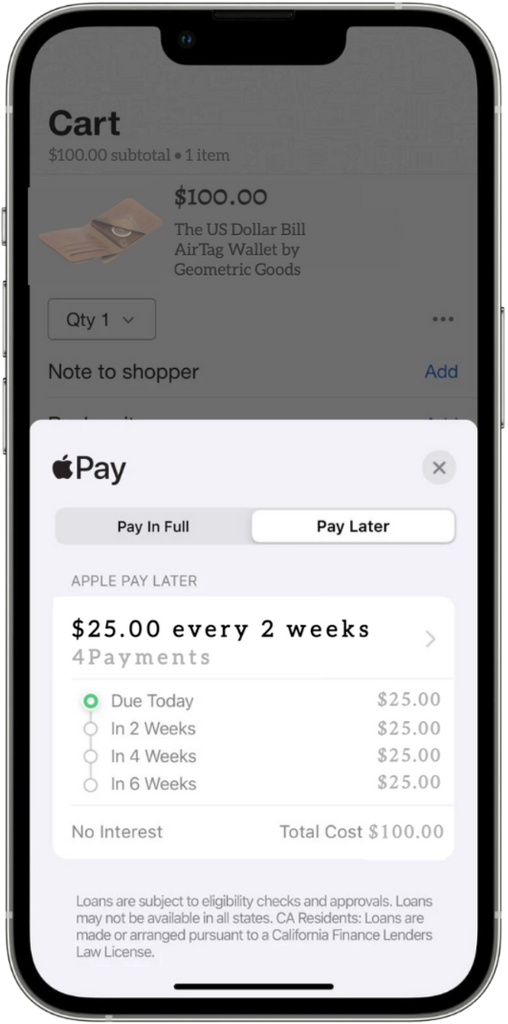 apple pay later how it work