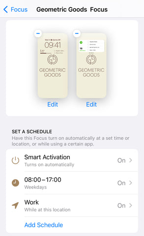 how to set a conditions for automatic activation of focus mode on iPhone 15 with iOS 17