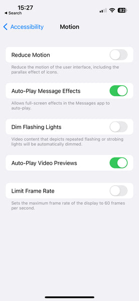 iPhone 15 Enable Auto Play Message Effects