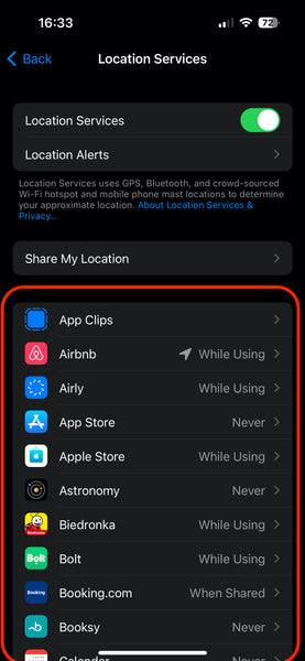 iPhone 15 Limit Location Access