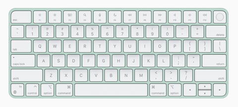 iMac M3 green magic keyboard