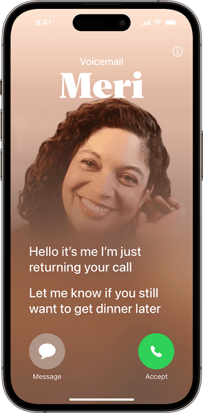 Live voicemail on iPhone 15 Pro